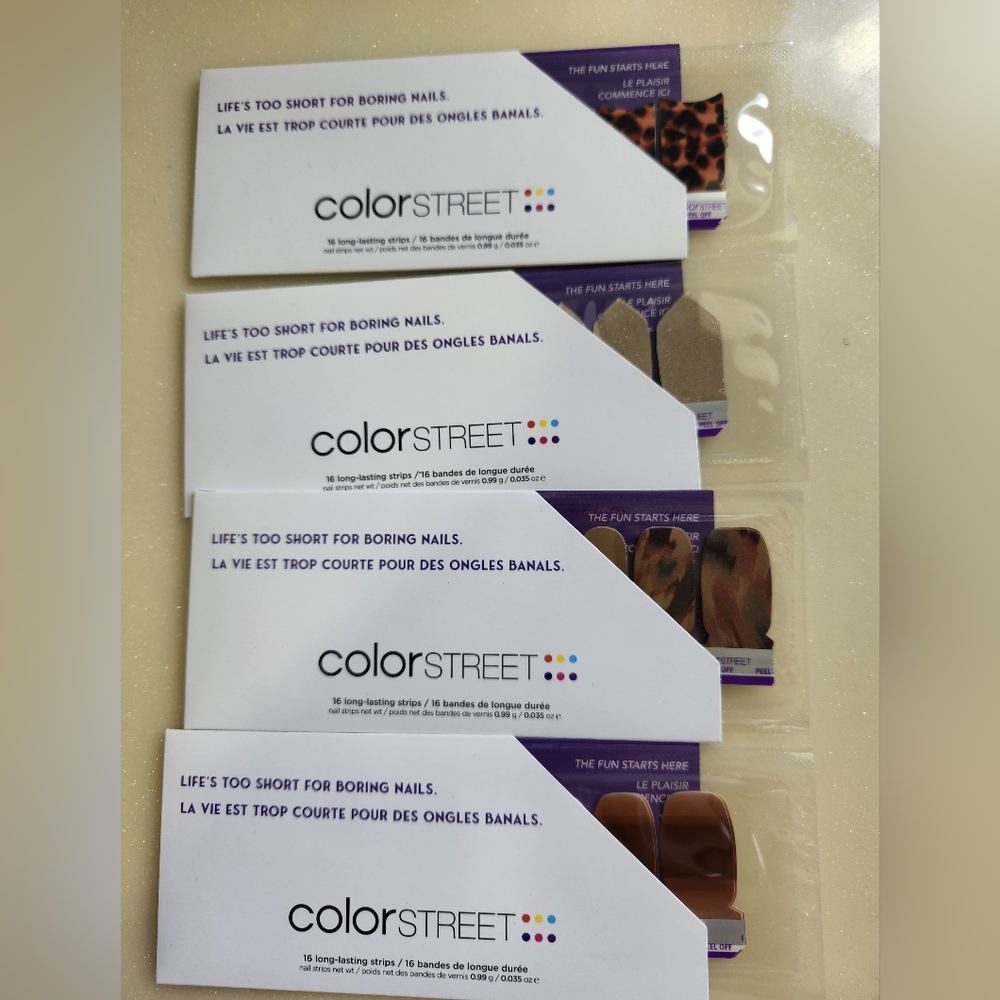 Set/4 Color Street nail polish strips, all limited edition